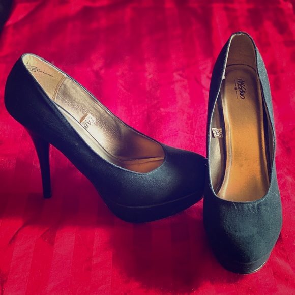 Mossimo black suede 5” high heel platform stiletto - Picture 1 of 6